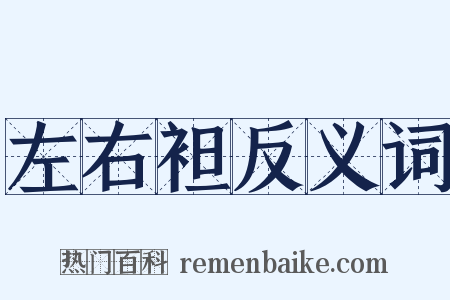 左右袒反义词是什么意思的图片